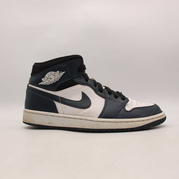 Nike Air Jordan 1 Mid Men's Size 9 ArmoryNavy White Sneaker Shoes 554724-411